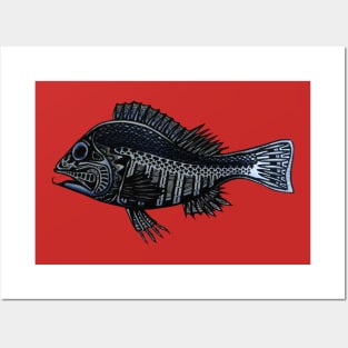 Abstract Fish Posters and Art